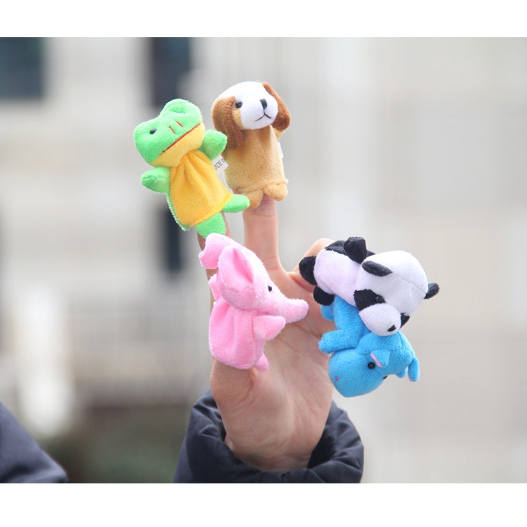 Set 10 Con Rối Ngón Tay Hình Động Vật Hoạt Hình Đáng Yêu Cho Bé