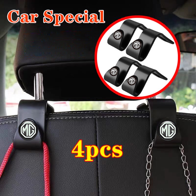 Bộ 4 móc treo đồ gắn sau ghế xe hơi cho MG 3 5 6 HS ZS GS TF ZR Morris 3