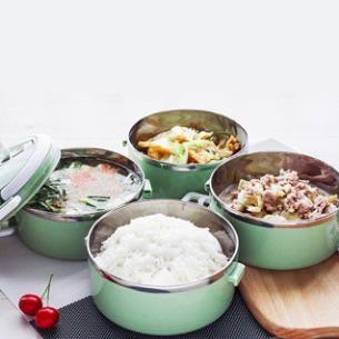 Cặp lồng cơm Lúa mạch 4 tầng INOX 4 TẦNG [ đựng cơm canh ...]