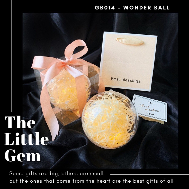 Hộp quà quả cầu Wonder Ball 12cm độc lạ đựng quà, đựng son tặng 14/2 Valentine, 8/3, 20/10, 20/11, Noel, Sinh nhật | BigBuy360 - bigbuy360.vn