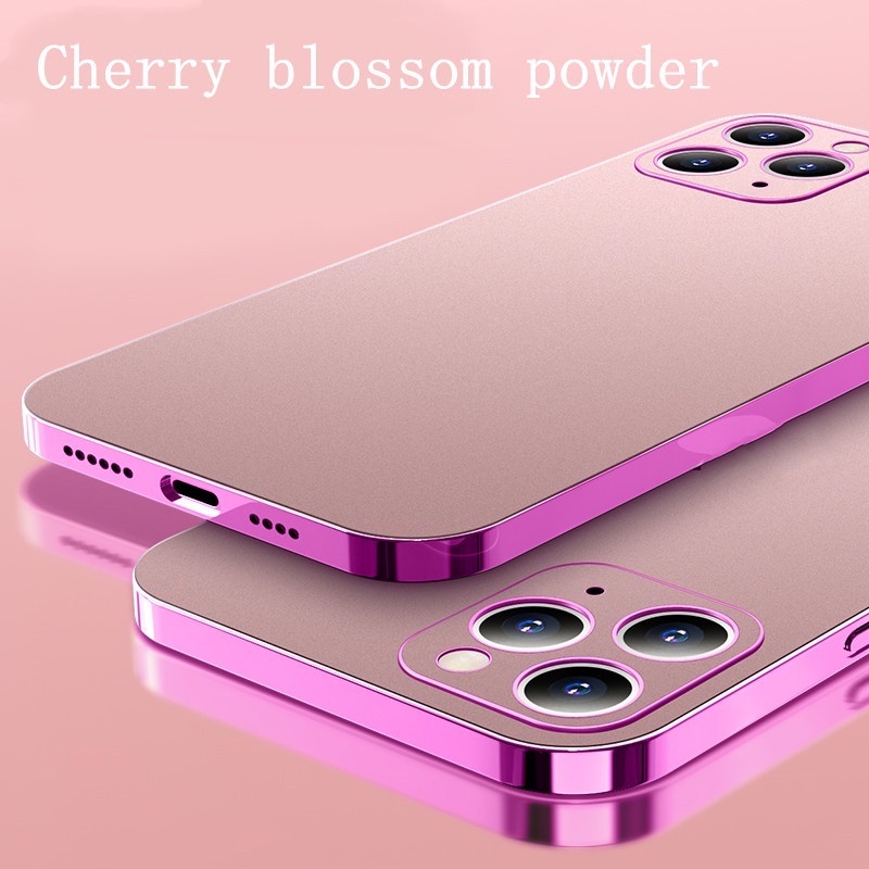 Ốp điện thoại tpu silicon mềm mạ điện màu đục thích hợp cho Iphone 12 11 Pro Max X 13 Pro Max