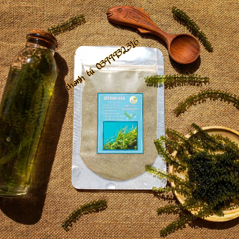 100g bột rong biển đắp mặt xanh tự nhiên nguyên chất