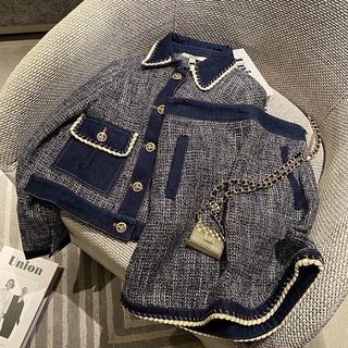 Set dạ tweed hàng qccc, set tweed mix jeans phong cách sang chảnh