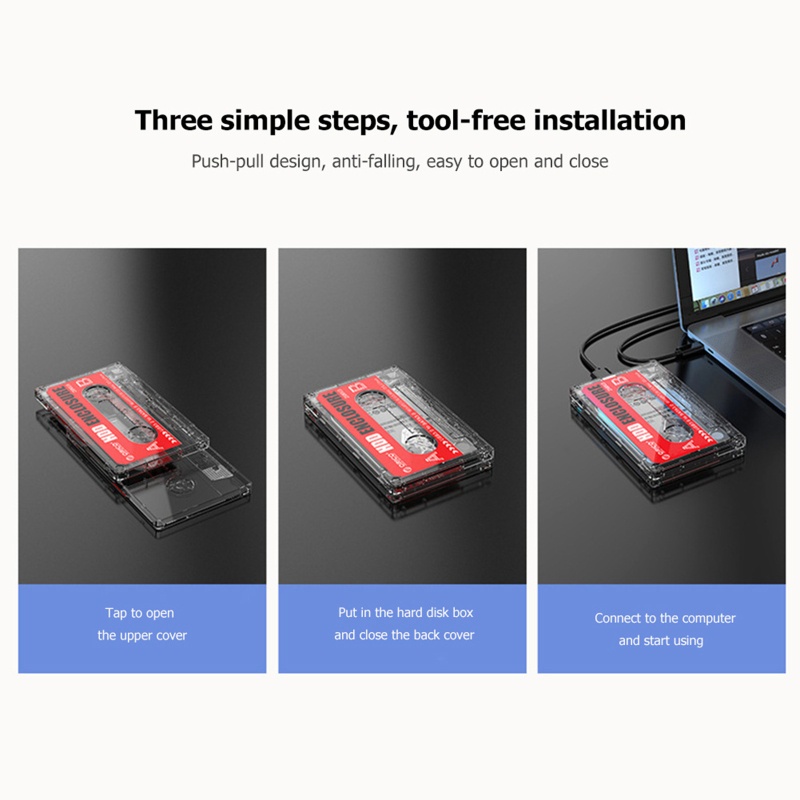 Ổ Cứng Ngoài Hdd Ssd Orico 2580u3 2.5 '' Usb3.0 Kèm Băng Keo Dán Hỗ Trợ Uasp Protocol | BigBuy360 - bigbuy360.vn