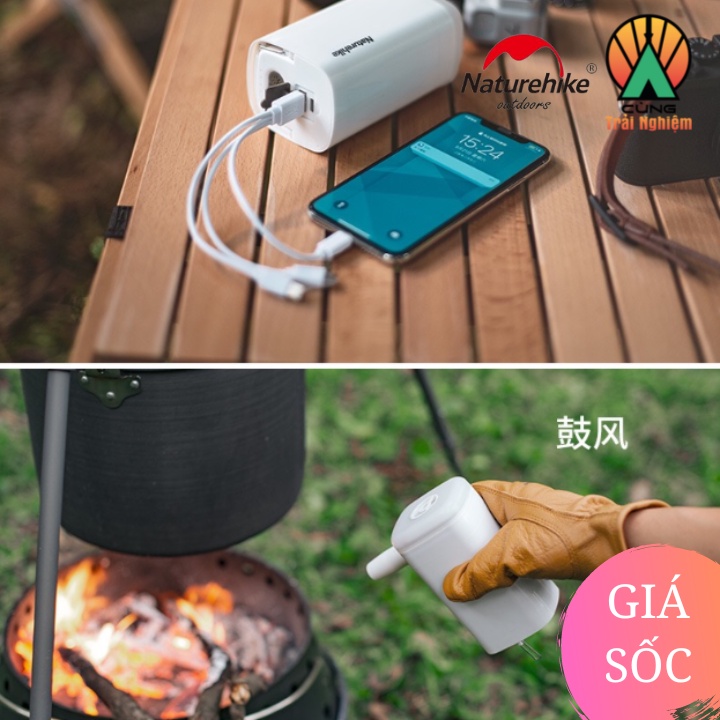 [ CHÍNH HÃNG] Máy bơm hơi đa năng mini cầm tay tiện lợi cho du lịch cắm trại Naturehike NH18Q001-A