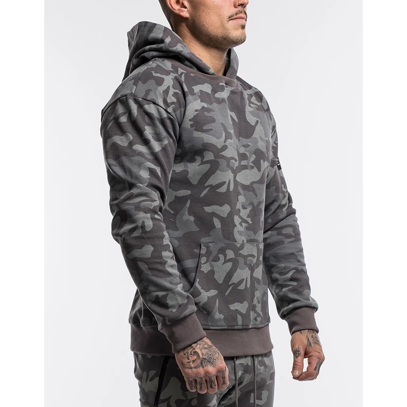 Bộ Quần Jogger + Áo Hoodie ECHT rằn ri tập gym phong cách