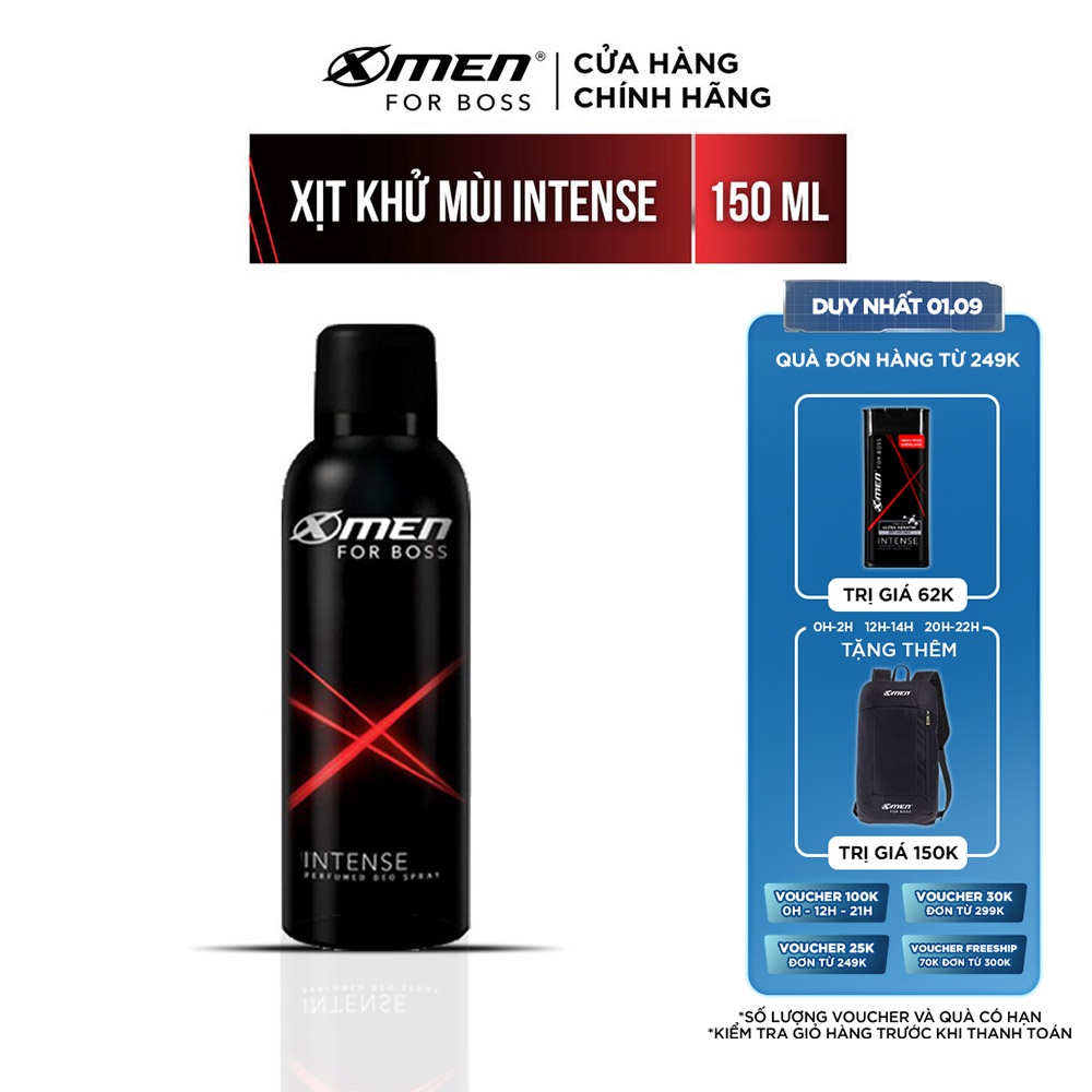Xịt khử mùi X-Men for Boss Intense 150ml