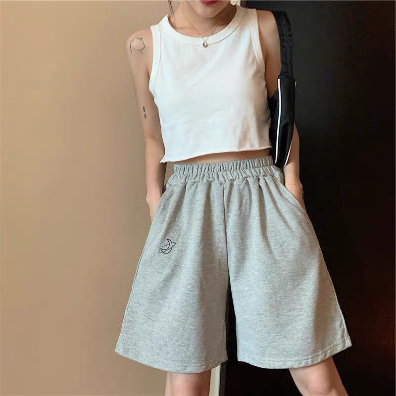 Quần đùi trơn / quần short thể thao form rộng unisex_G.A.O Fashion