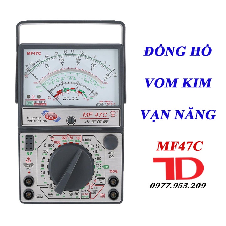 Đồng hồ kim vạn năng MF47C có kèm đầy đủ PIN