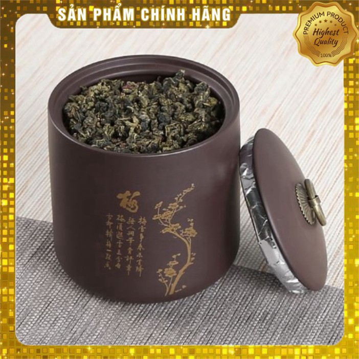 Hũ đựng trà tử sa 4 mẫu tứ quý cam kết hàng đẹp