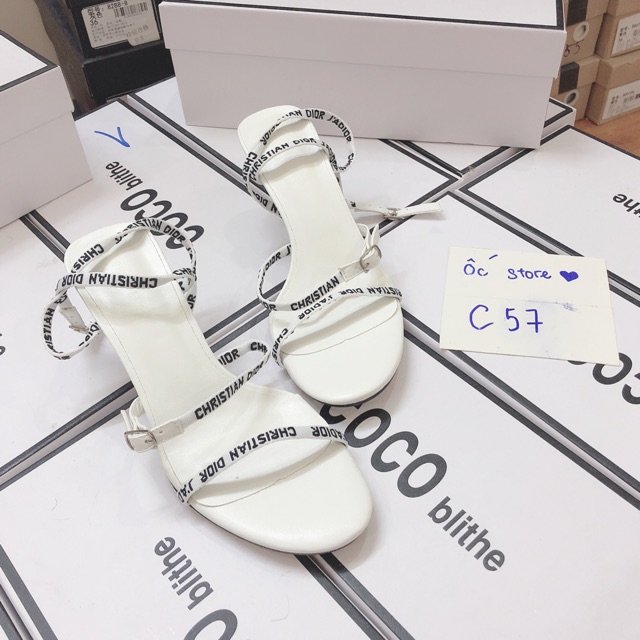 C57: ( ảnh thật) sandal quai mảnh gót nhọn 5p