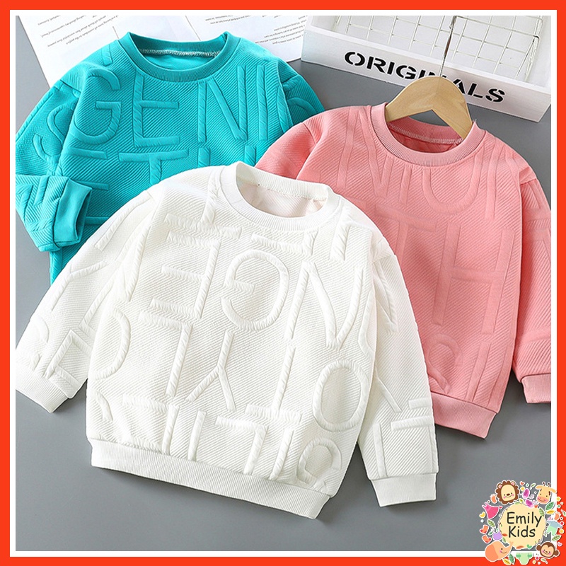 Áo Sweater Tay Dài Thiết Kế Sáng Tạo Cho Bé Trai Và Gái 1-9 Tuổi