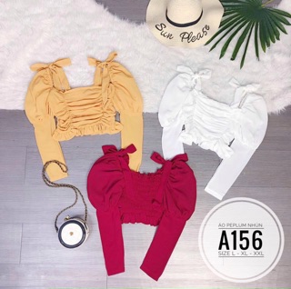 Bigsize Áo peplum nhún A156