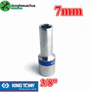 Tuýp 7mm loại 3/8 dài 63mm có 6 cạnh màu trắng kingtony 323507m
