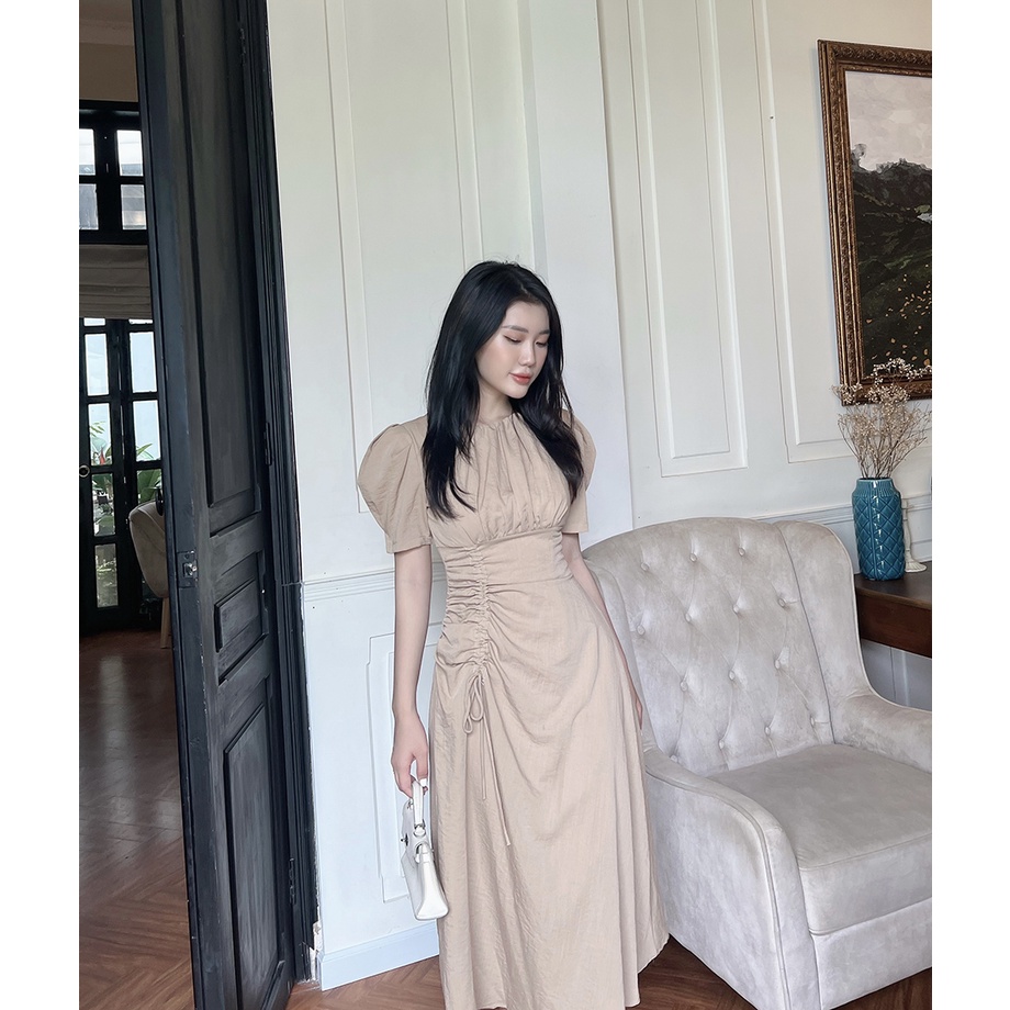 BBSTORE'S Đầm Xoè Rút Dây Phối Tay Phồng Đi Tiệc Đi Làm Cực Xinh -TK697