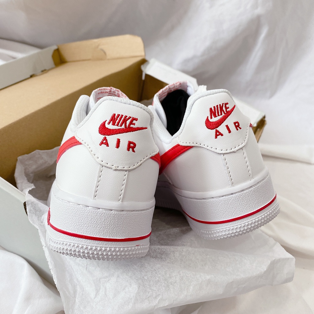 Giày Thể Thao Nam Nữ Ngô Thắng Forc Trắng Logo Đỏ