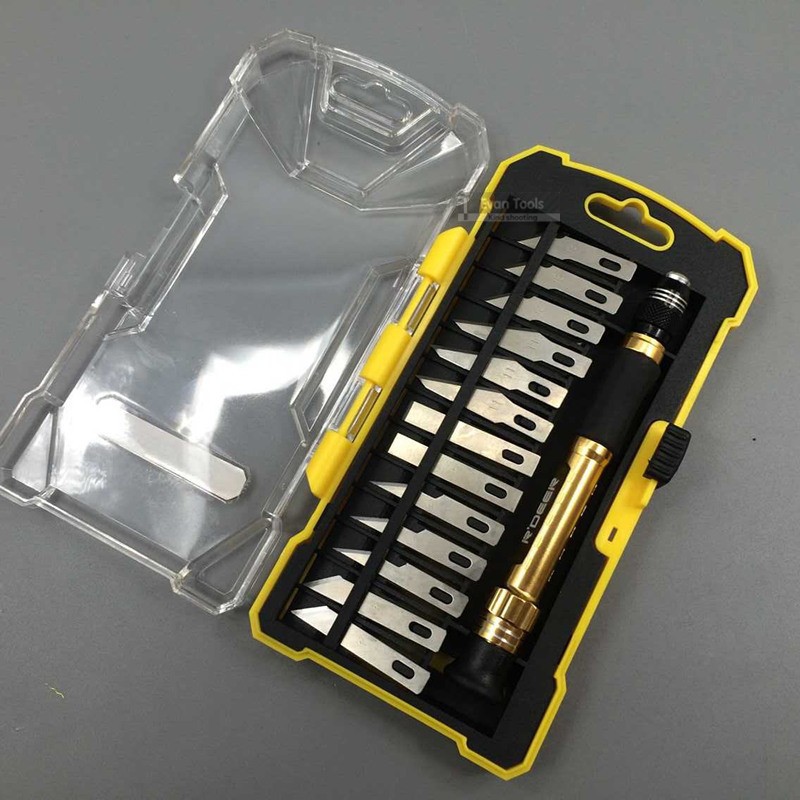 Bộ dao khắc trổ 14 trong 1 Asaki