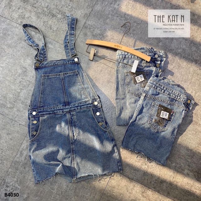 Yếm jean lửng Bt 0012 xám