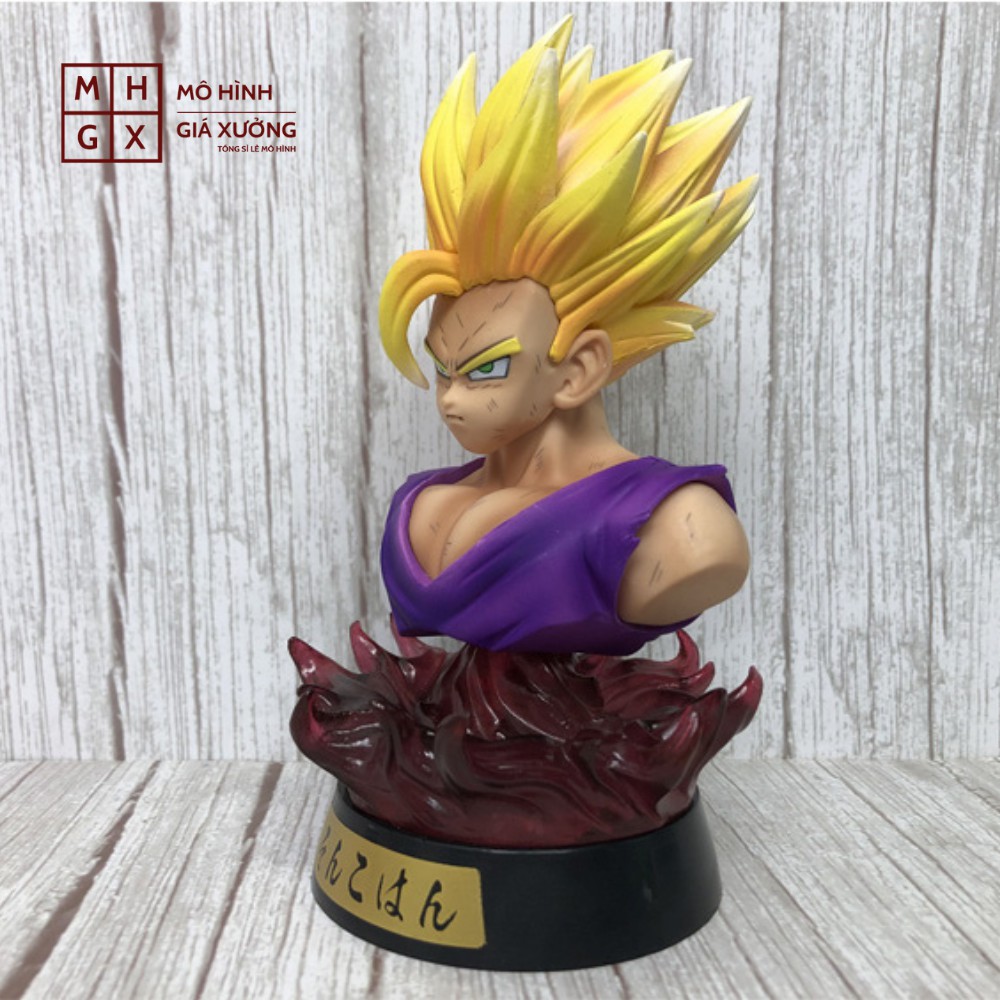 Mô hình Dragon Ball SonGohan Tượng Bán Thân + có led cao 16cm , figure 7 viên ngọc rồng sogoku , mô hình giá xưởng