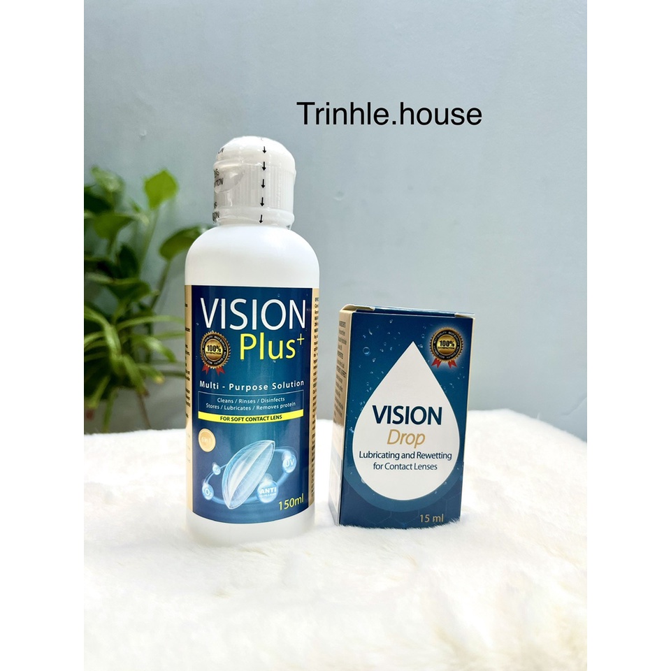 Nước nhỏ mắt kính áp tròng Vision 15ml Hàn Quốc- dung dịch nhỏ mắt khi mang lens.