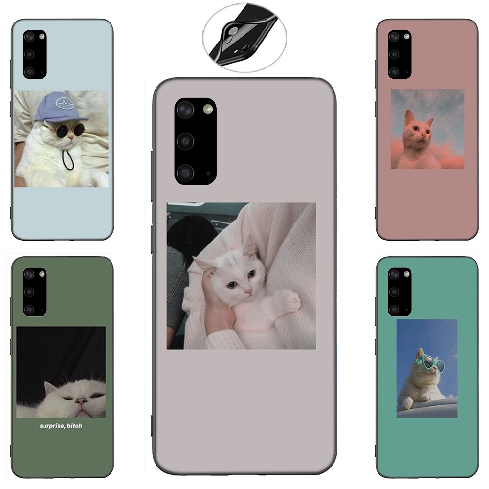 Samsung Galaxy J2 J4 J5 J6 Plus J7 J8 Prime Core Pro J4+ J6+ J730 2018 Casing Soft Case 25SF cute cat aesthetic mobile phone case