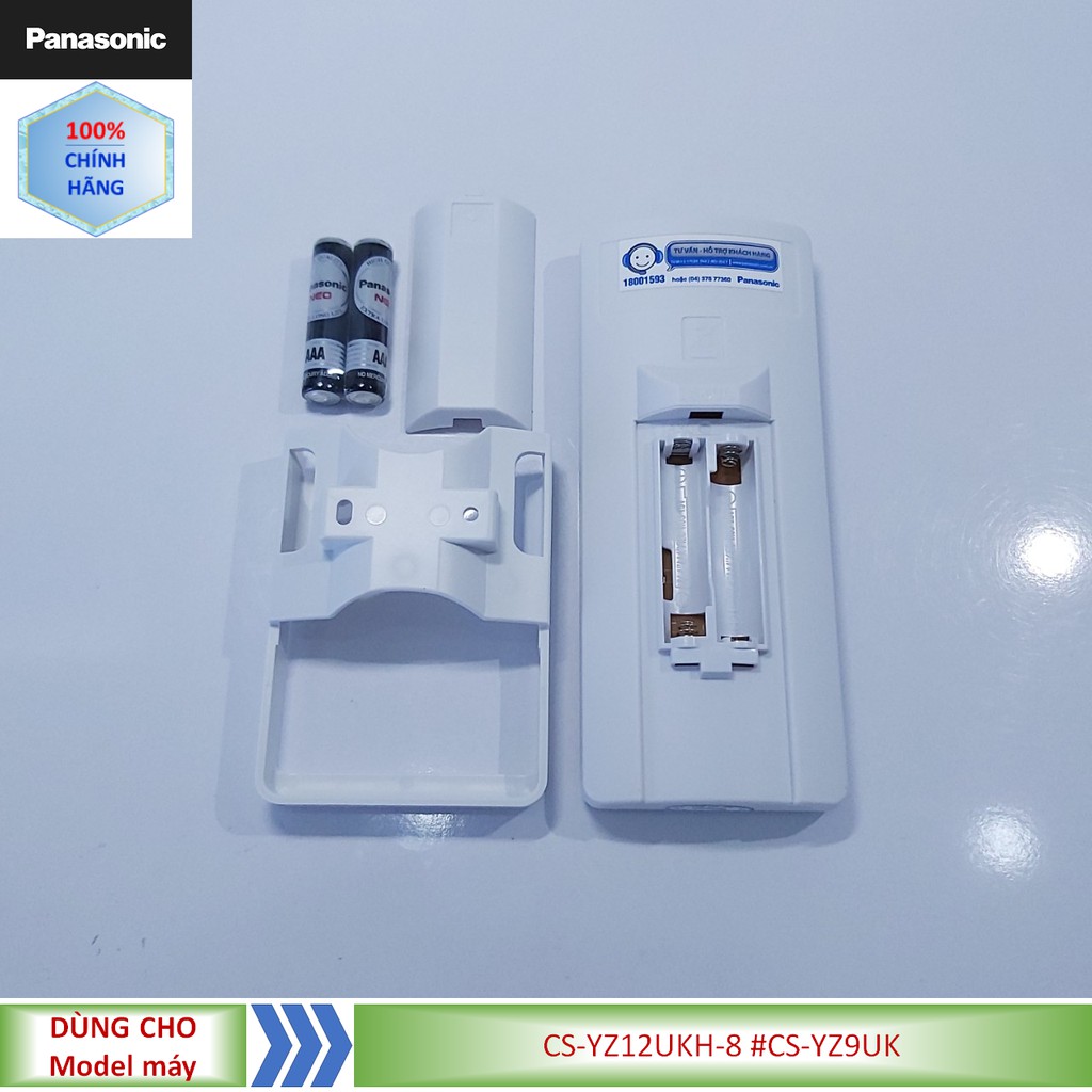 Phụ kiện [Remote chính hãng] Điều khiển điều hòa Panasonic model CS-YZ12UKH-8 #CS-YZ9UK+ Tặng cặp pin 3A