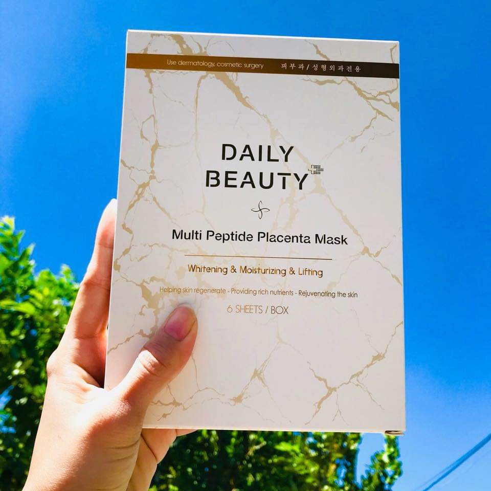 Mặt nạ nhau thai cừu Hàn Quốc Daily Beauty Multi Peptide Placenta Mask giúp giữ ẩm sáng da - MN