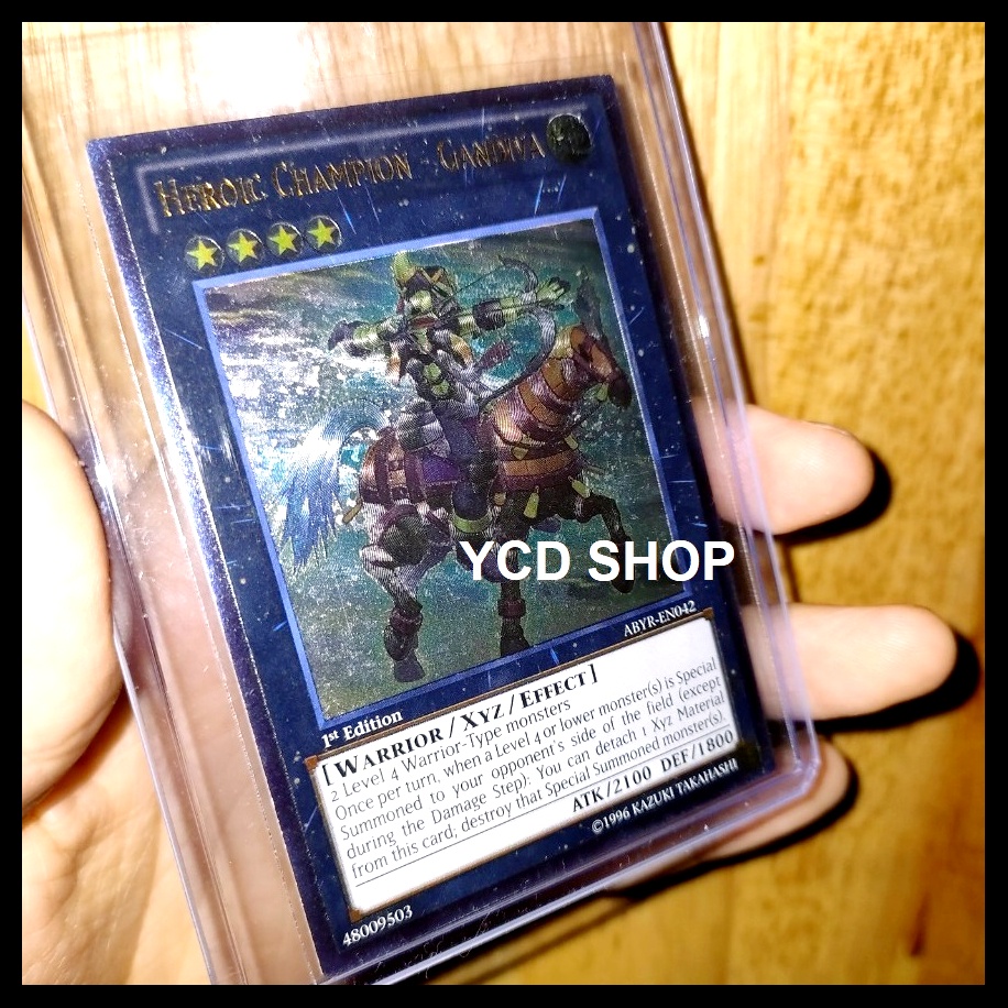 Thẻ bài yugioh chính hãng HeroicChampion– Gandiva – ULTIMATE RARE