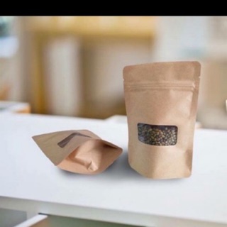 1Kg Túi zip đáy đứng mặt giấy cửa sổ