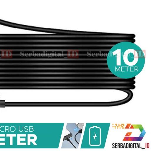 ✭ Dây Cáp Nguồn Micro USB Dài 10M Dành Cho Camera IP Đen ☟