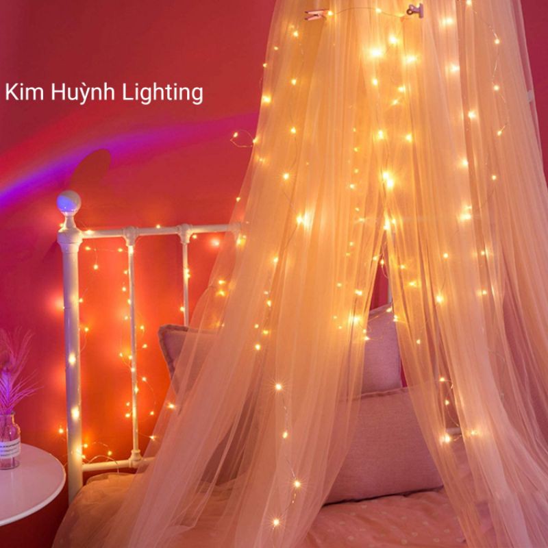 Đèn led rèm mưa trang trí decor chống thấm ngoài trời