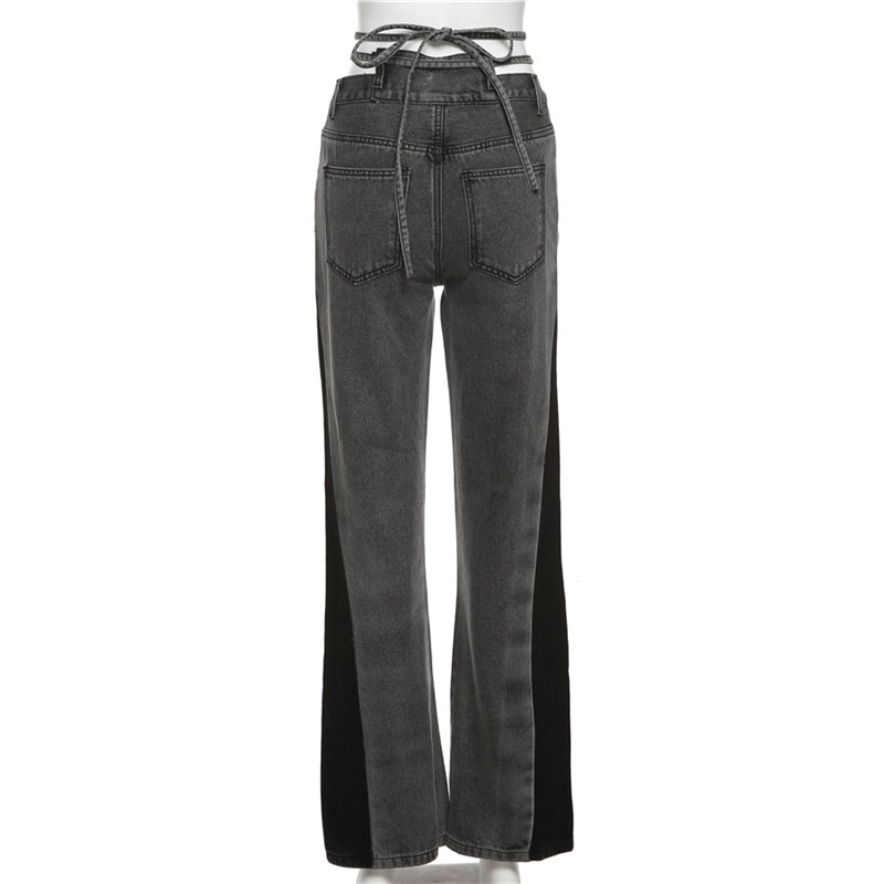 Quần Ống Rộng Lưng Cao Cột Dây Thời Trang Đường Phố Cho Nữ