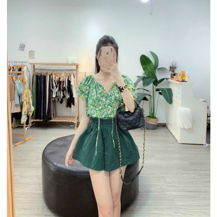 Quần sooc thô lụa trơn cạp chun hàng QCL1