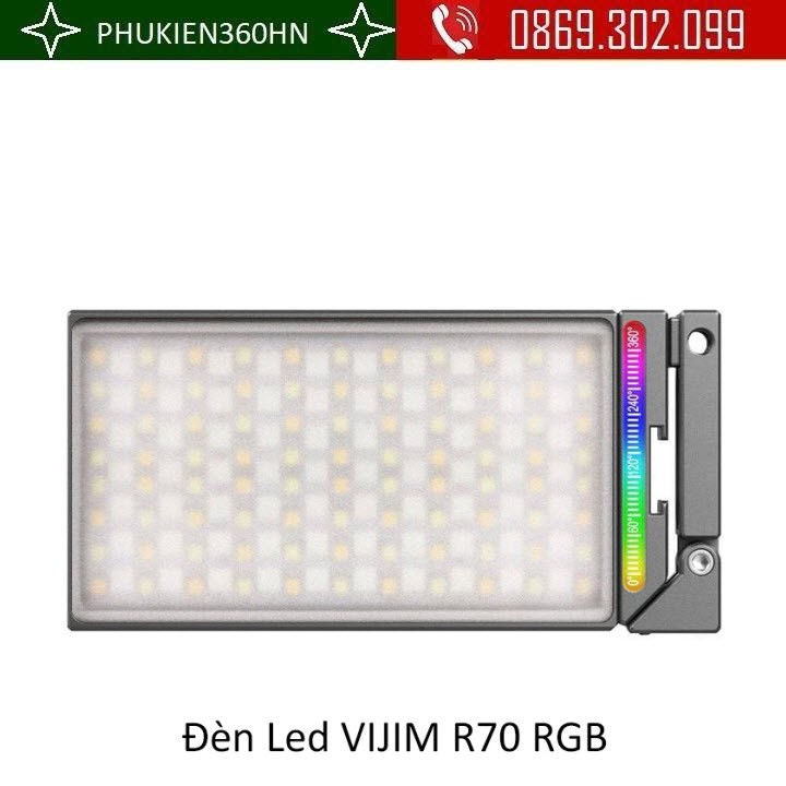 Đèn máy ảnh LED ánh sáng video VIJIM Ulanzi R70 RGB với Magic Arm 360 ° 2700-8500K Đèn chụp ảnh di động 5000mAh