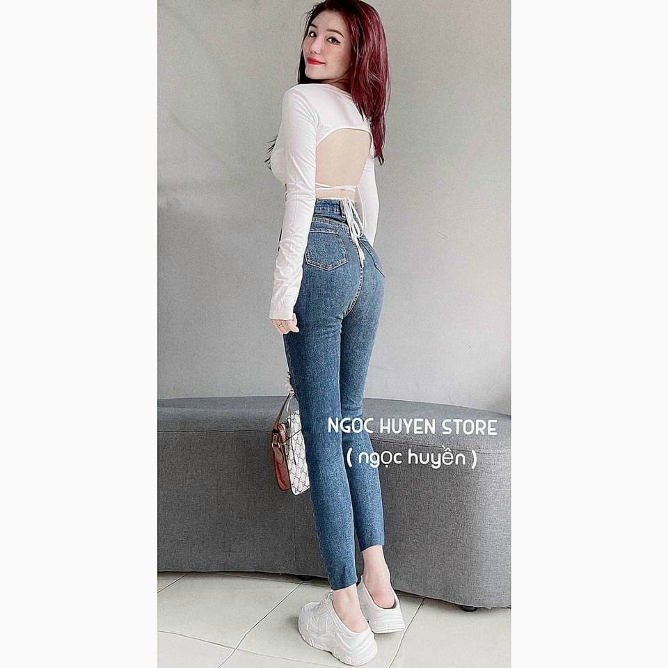 Quần jean cap cao cho nữ hót 2021