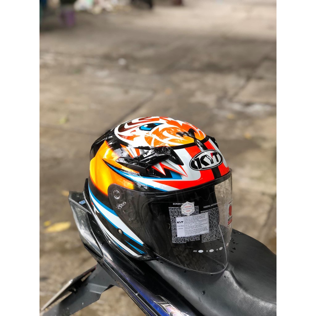 Mũ Bảo Hiểm KYT 3/4 2 Kính Hãng