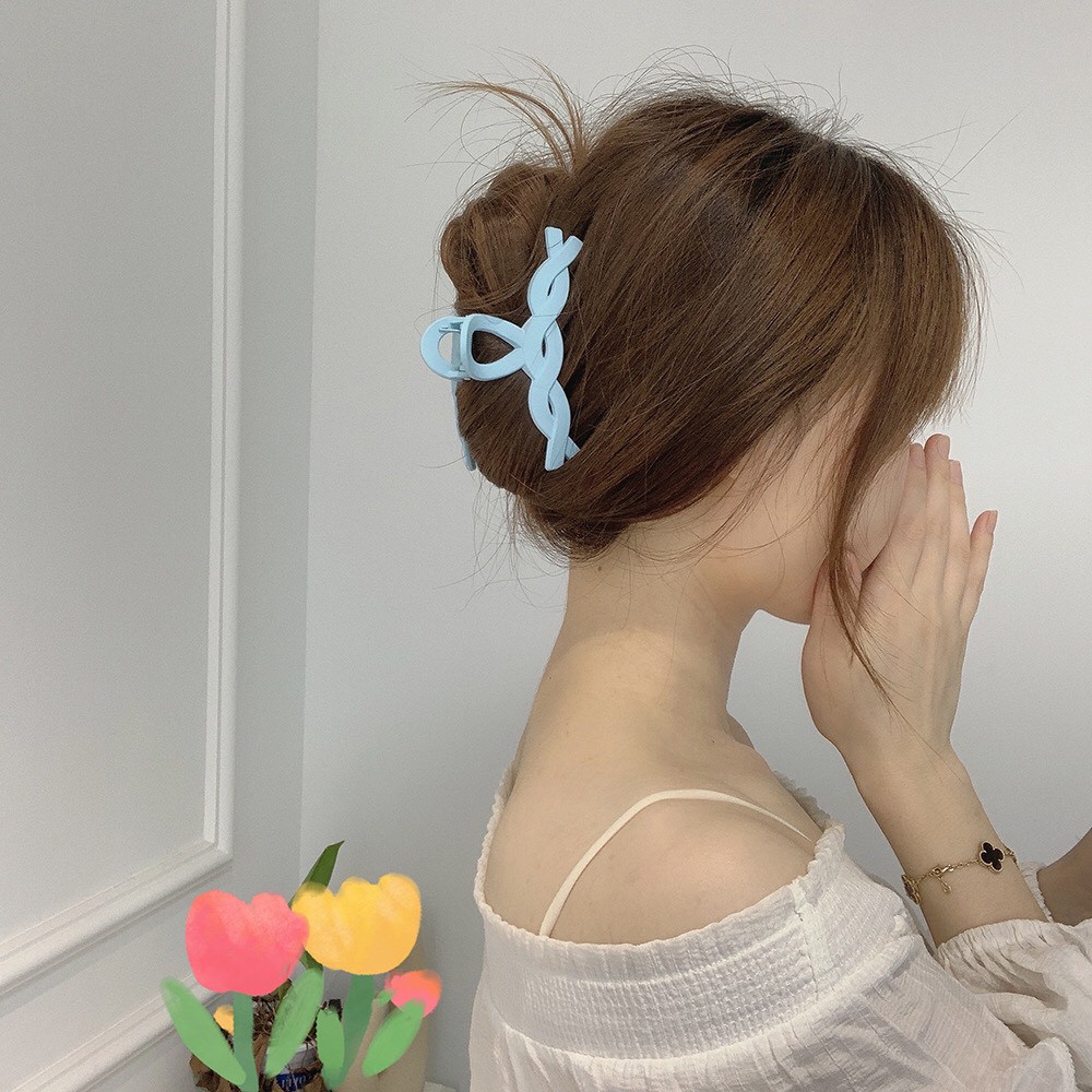 Kẹp tóc càng cua trơn dài xoắn phong cách Hàn Quốc thanh lịch  Mua Tất (muatatshop)