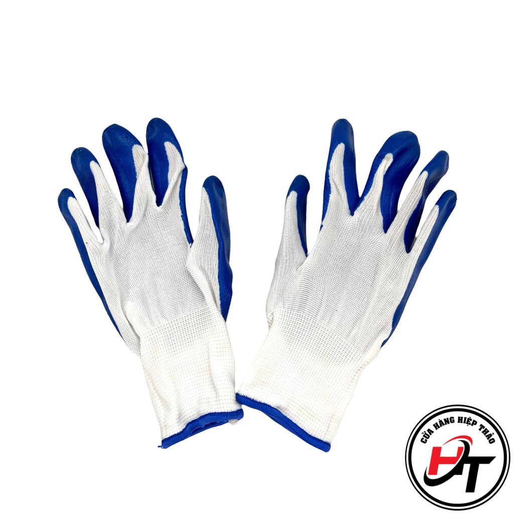 Găng tay bảo hộ lao động cách điện bao tay phủ cao su sợi sơn xanh GT-X