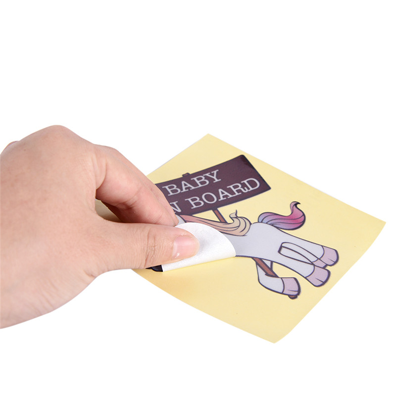 Miếng Decal Dán Tường Thiết Kế Kỳ Lân Dễ Thương Đáng Yêu Dùng Để Trang Trí Xe Hơi Tiện Dụng