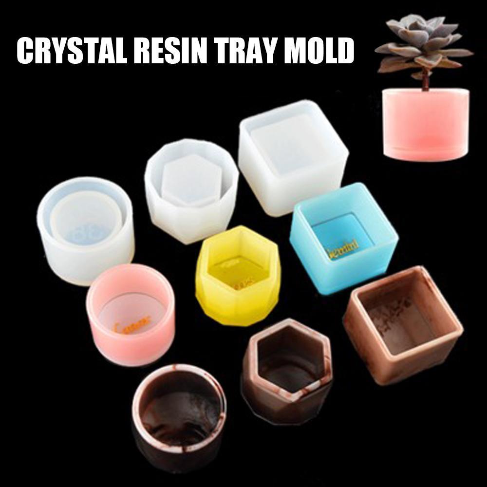 Bộ 3 Món Đồ Chơi KRNY Dễ Thương Xinh Xắn|Khuôn Làm Chậu Cây Sen Đá / Đồ Trang Sức Bằng Nhựa Resin Độc Đáo Trang Trí Nhà Cửa