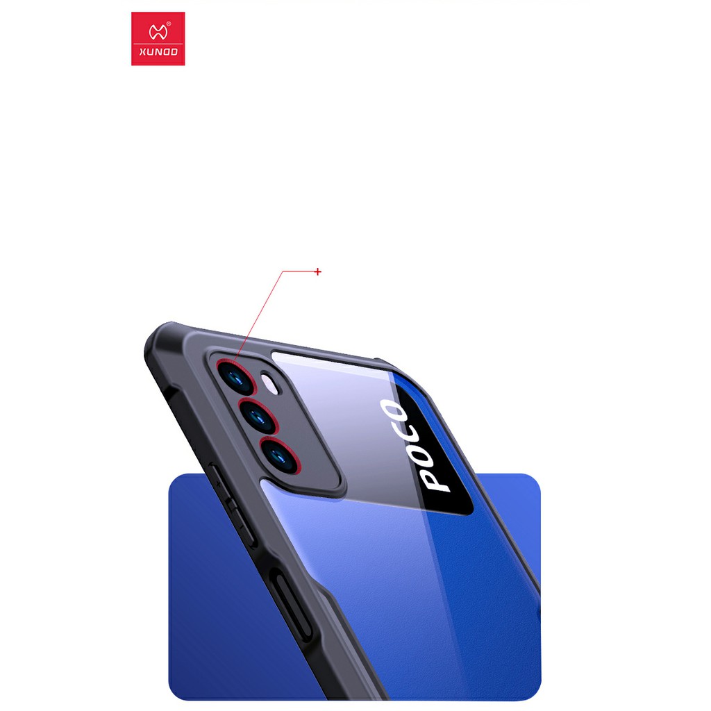 Ốp lưng Poco M3 Pro / Poco X4 Pro 5G / Poco X4 GT hiệu Xundd lưng trong viền màu chống sốc