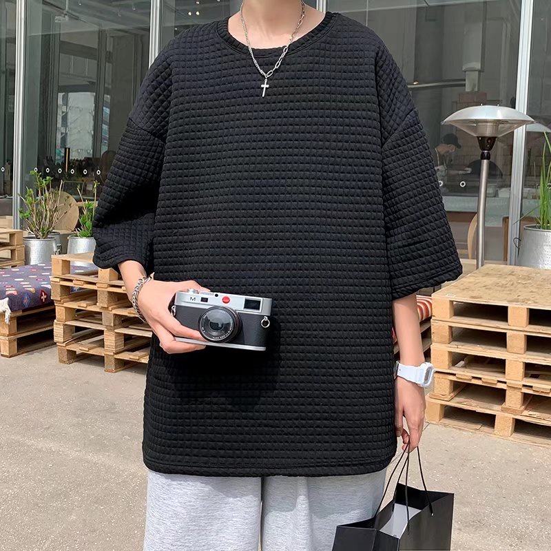 Áo Thun Tay Lửng Thời Trang Phong Cách Hàn Quốc Cho Nam