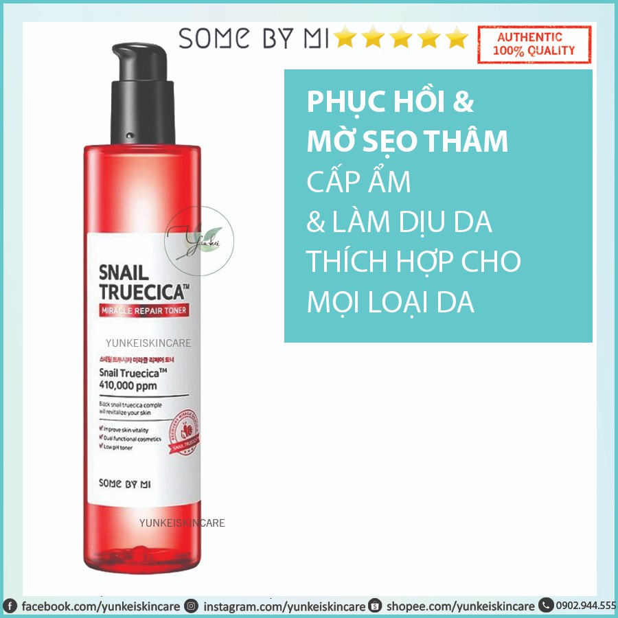 Nước cân bằng Some By Mi SNAIL TRUECICA Miracle Repair Toner 135ml.