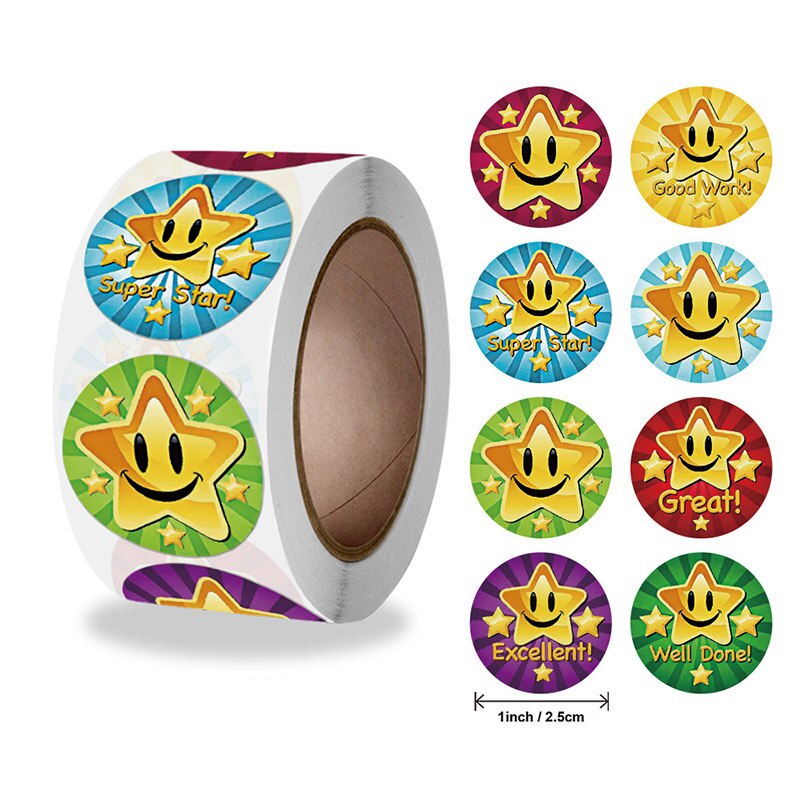 Set 500 Miếng Dán Hình Ngôi Sao Dùng Để Trang Trí