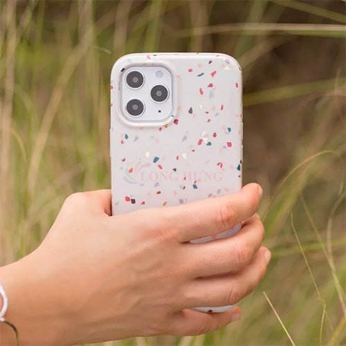 Ốp lưng nhựa cứng giả kính Uniq Coehl Terrazzo iPhone 12 Series - Hàng chính hãng