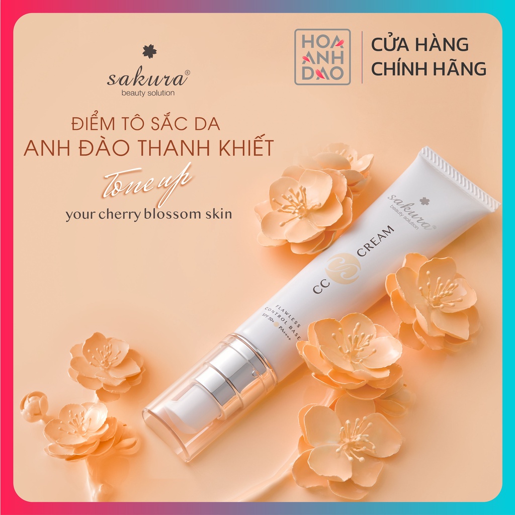 Kem trang điểm Sakura CC Cream Flawless Control Base SPF50+ PA++++