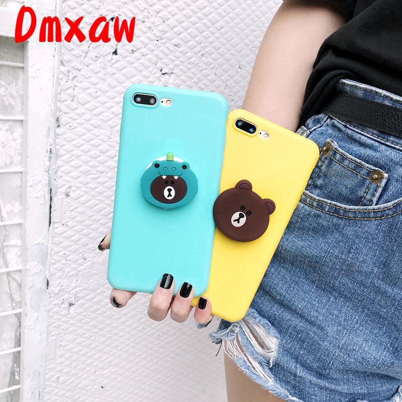 Ốp Điện Thoại Silicon Có Giá Đỡ Hình Gấu 3d Cho Xiaomi Mi 11 Pro 11 Ultra 11 Lite Note 10 Pro Lite 10 Lite Poco M3 C3 X3 X3 Pro