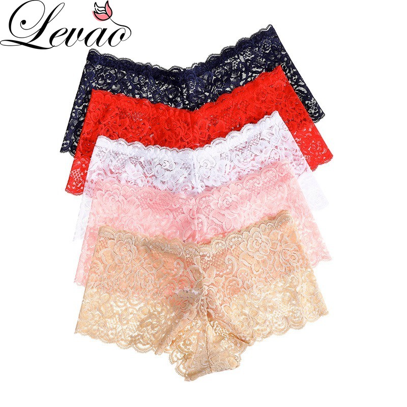 Quần lót Levao phối ren xuyên thấu lưng thấp gợi cảm cho nữ