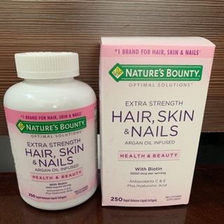 Viên uống đẹp da móng tóc Hair skin nail nature’s bounty 250 viên mỹ