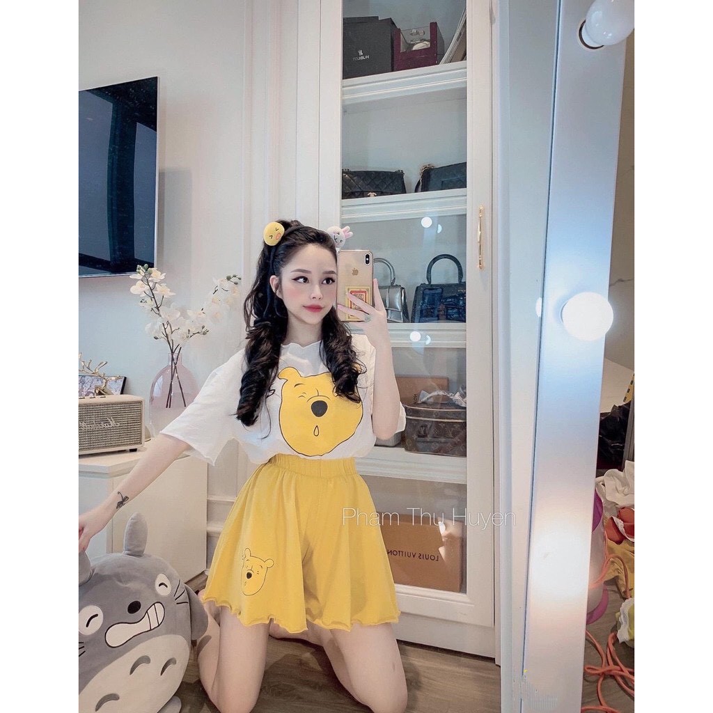 💝 Set Đồ Ngủ Gấu Pooh Vịt Đeo Nơ 💝 | BigBuy360 - bigbuy360.vn